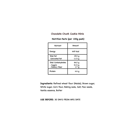 Chocolate Chunk Cookie Minis